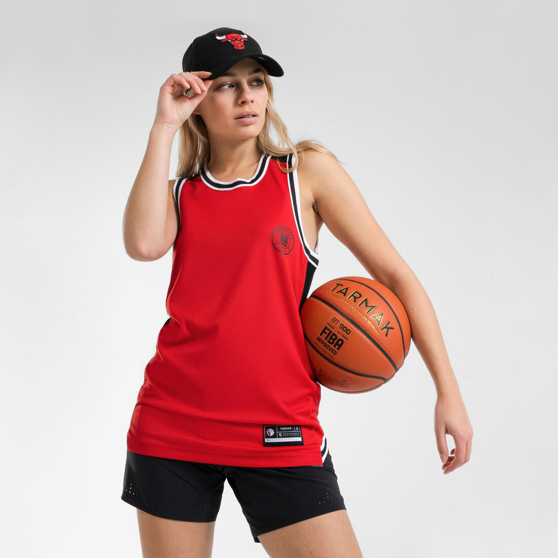 MAILLOT BASKETBALL SANS MANCHE REVERSIBLE HOMME/FEMME -  T500