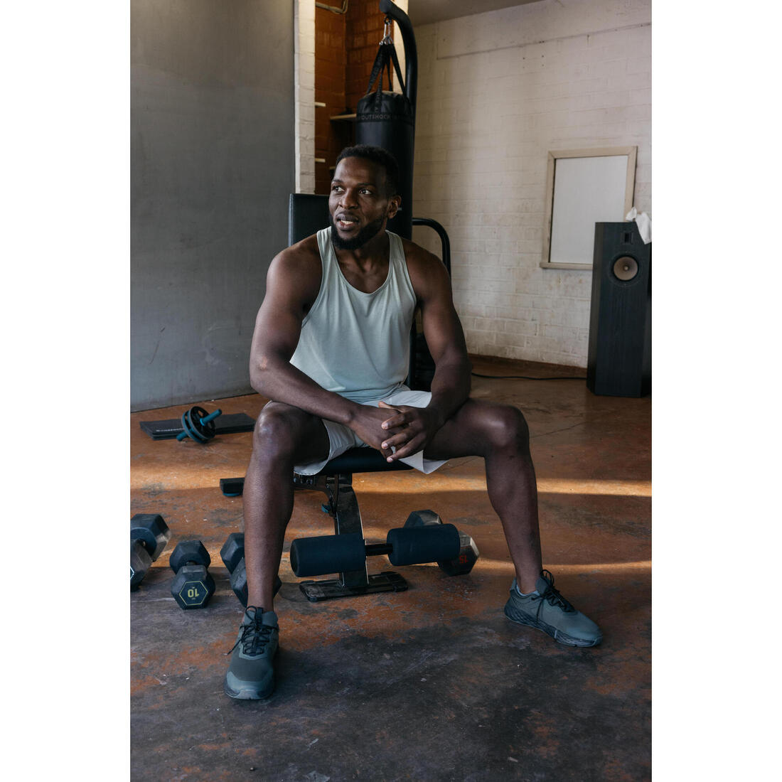 Haltères de cross training et musculation 15 kg - dumbbell hexagonale noire