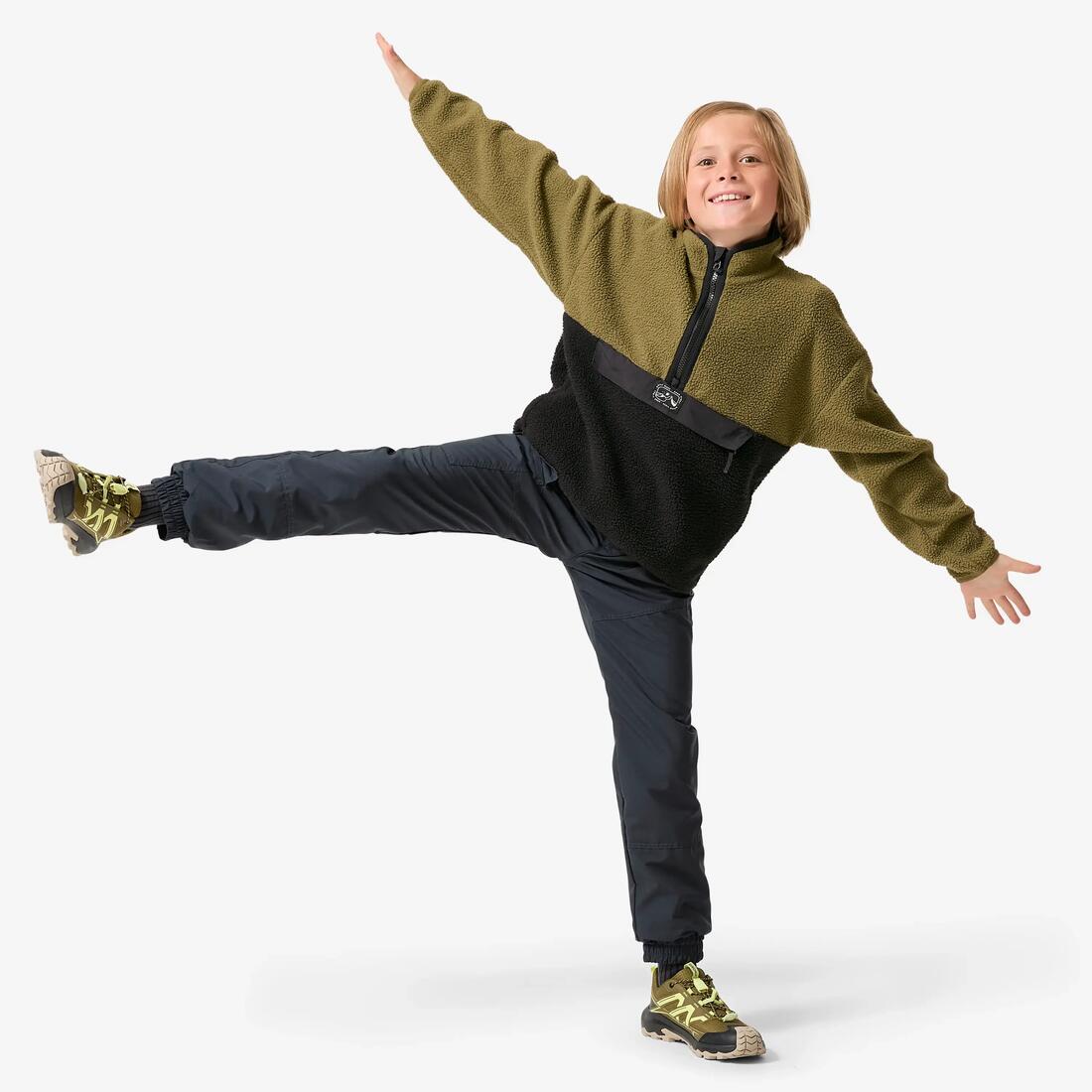 Polaire sherpa demi zip enfant 7-15 ans, NH500