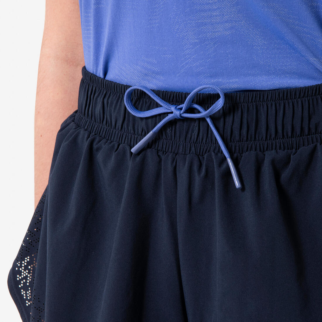 Short cuissard de running respirant Fille - KIPRUN DRY 900 marine