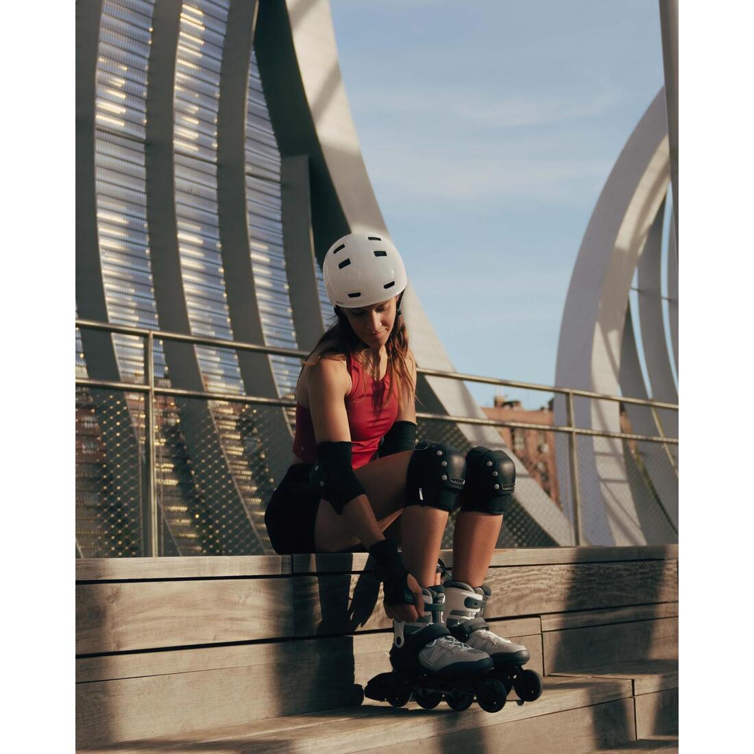 Roller fitness adulte FIT500 Ice Grey
