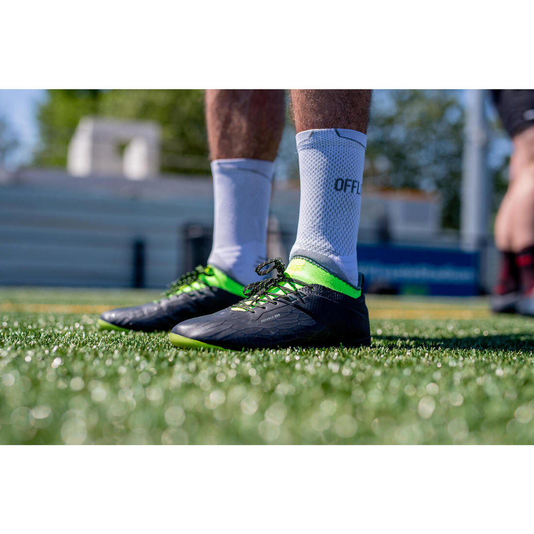 Chaussettes de rugby antidérapantes R500 Mid