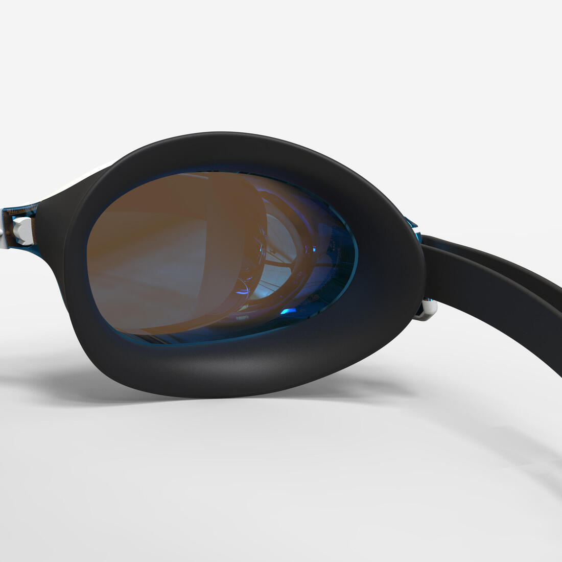Lunettes de natation Taille Unique - Bfit blanches verres miroirs