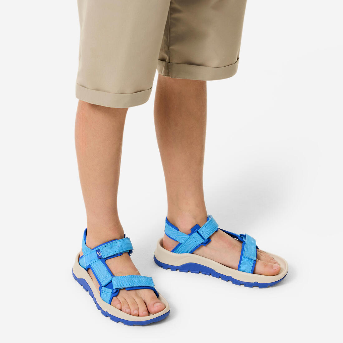 Sandales de randonnée confortables à scratch 32 au 38 enfant, NH500