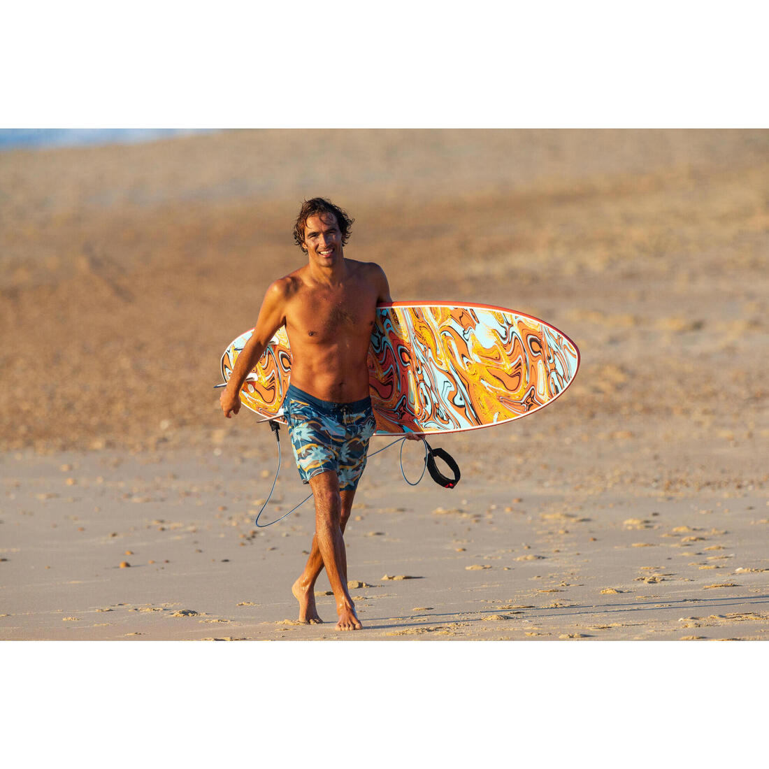 Boardshort surf 500 17" GOOD BLUE