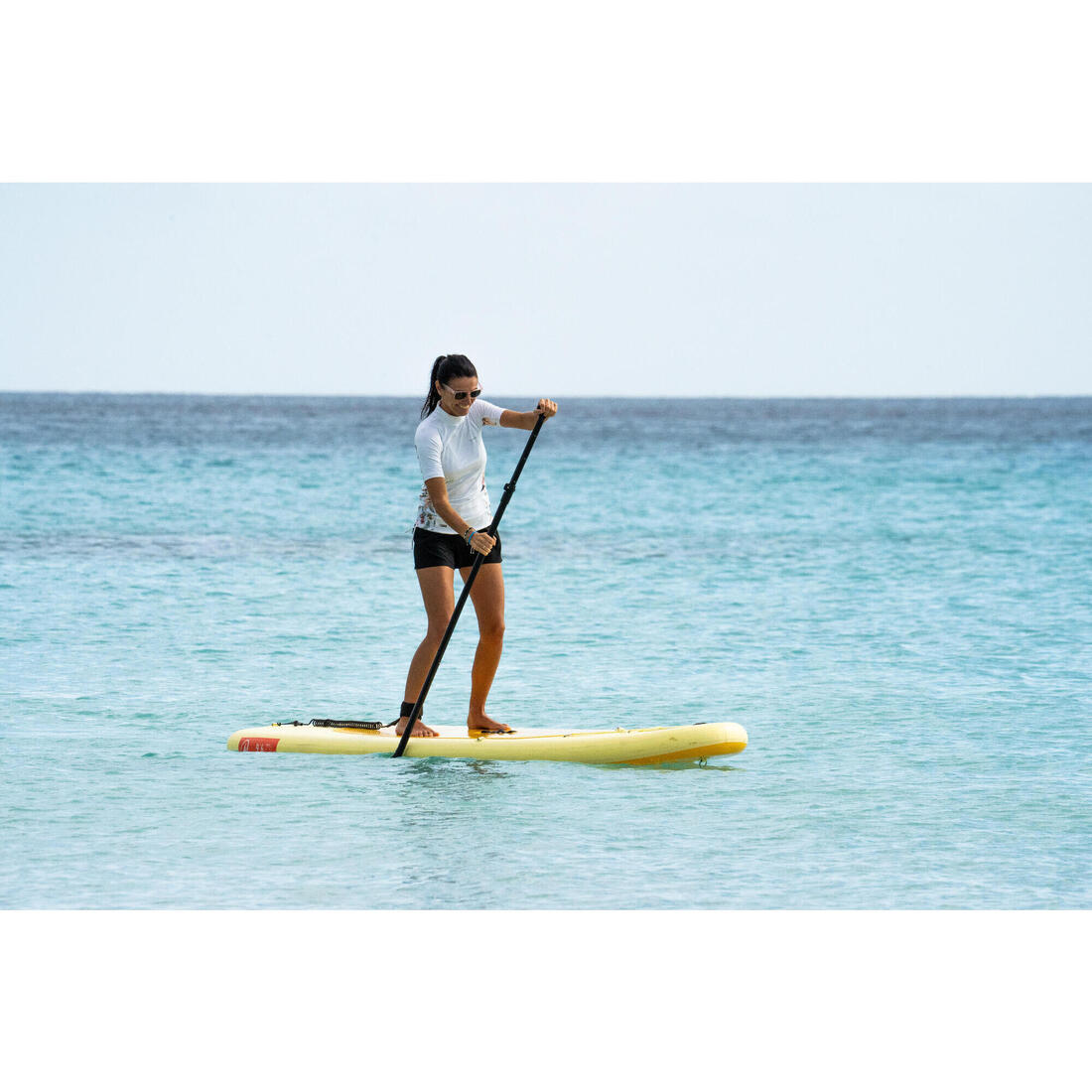 Pack Stand up paddle gonflable 9'6, 1 personne (jusqu'à 80kg)  - 100 Jaune
