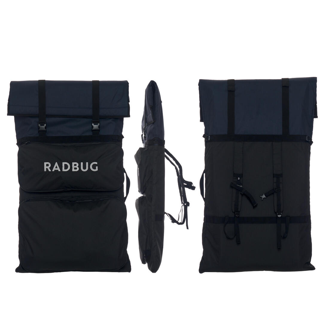 Housse double bodyboard 500 quiver noir bleu