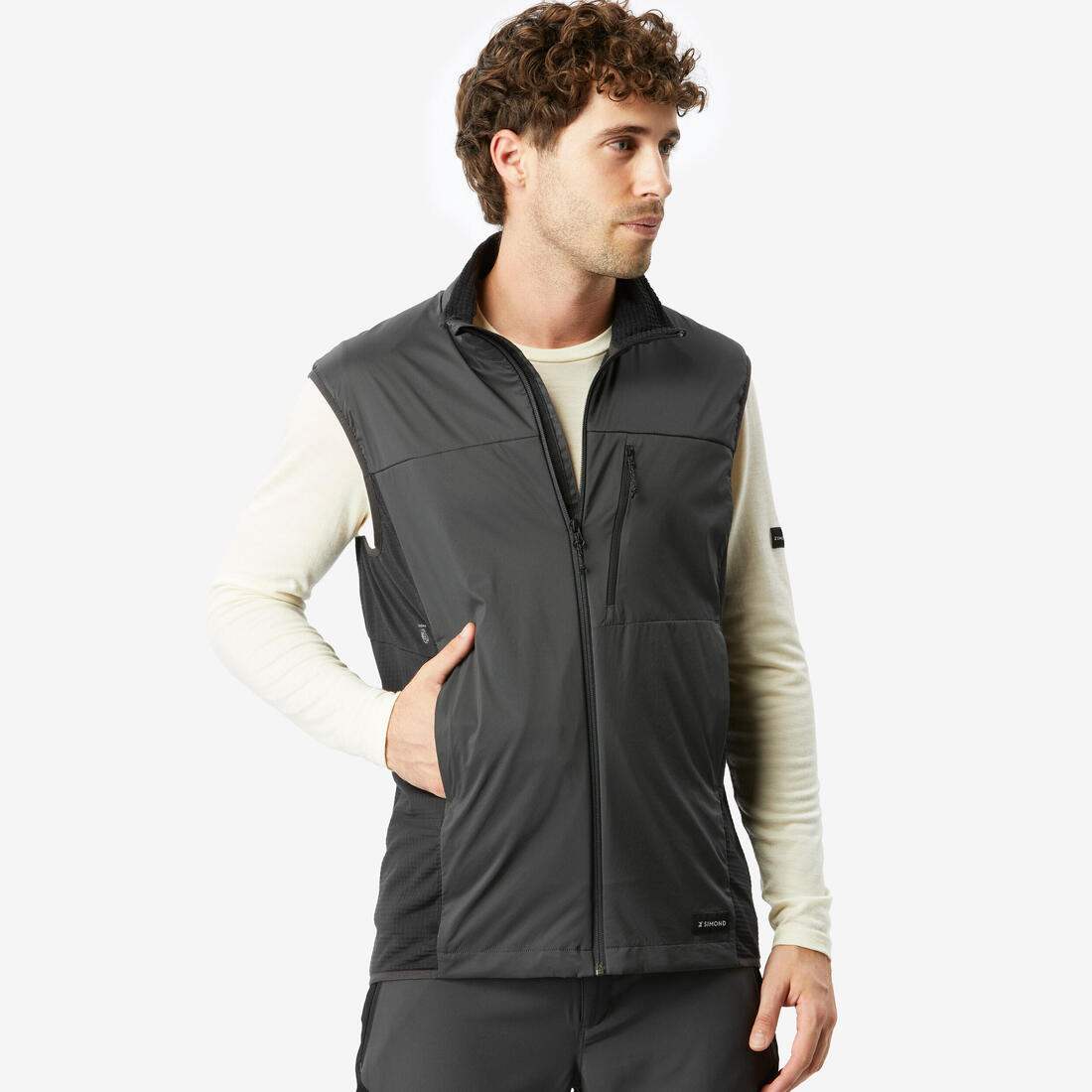 Gilet de trek coupe-vent sans manches homme - mt500