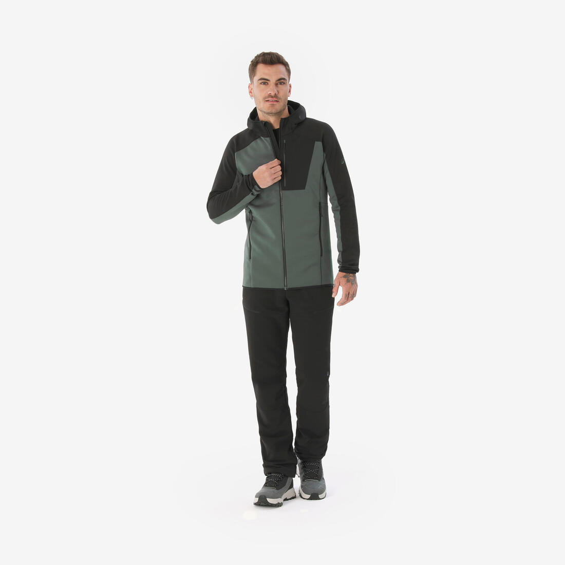 Polaire de randonnée montagne homme, MH500 full zip