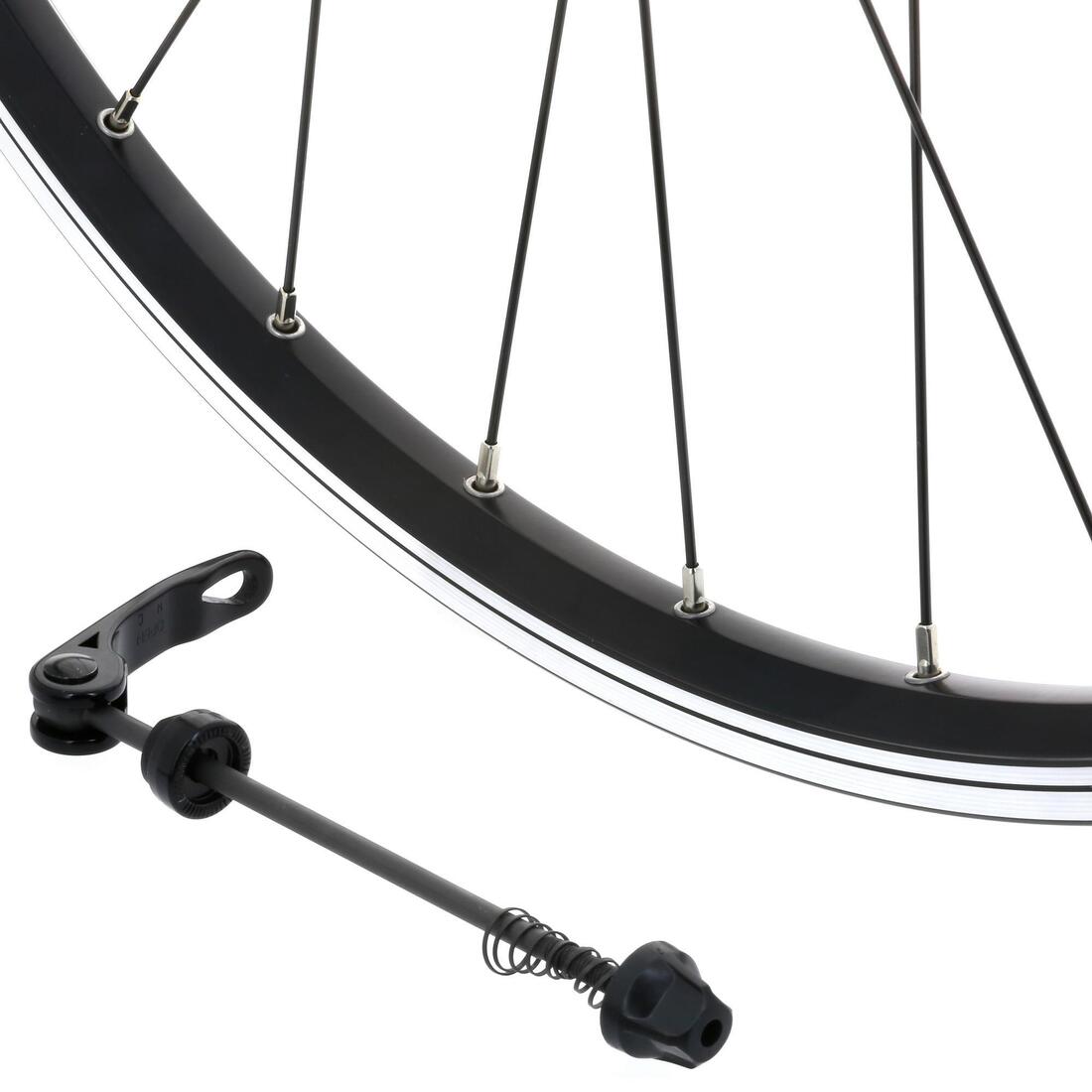 ROUE VTC 28"/ Avant/ Double Parois/ V-Brake/ Quick & Release/ Noire