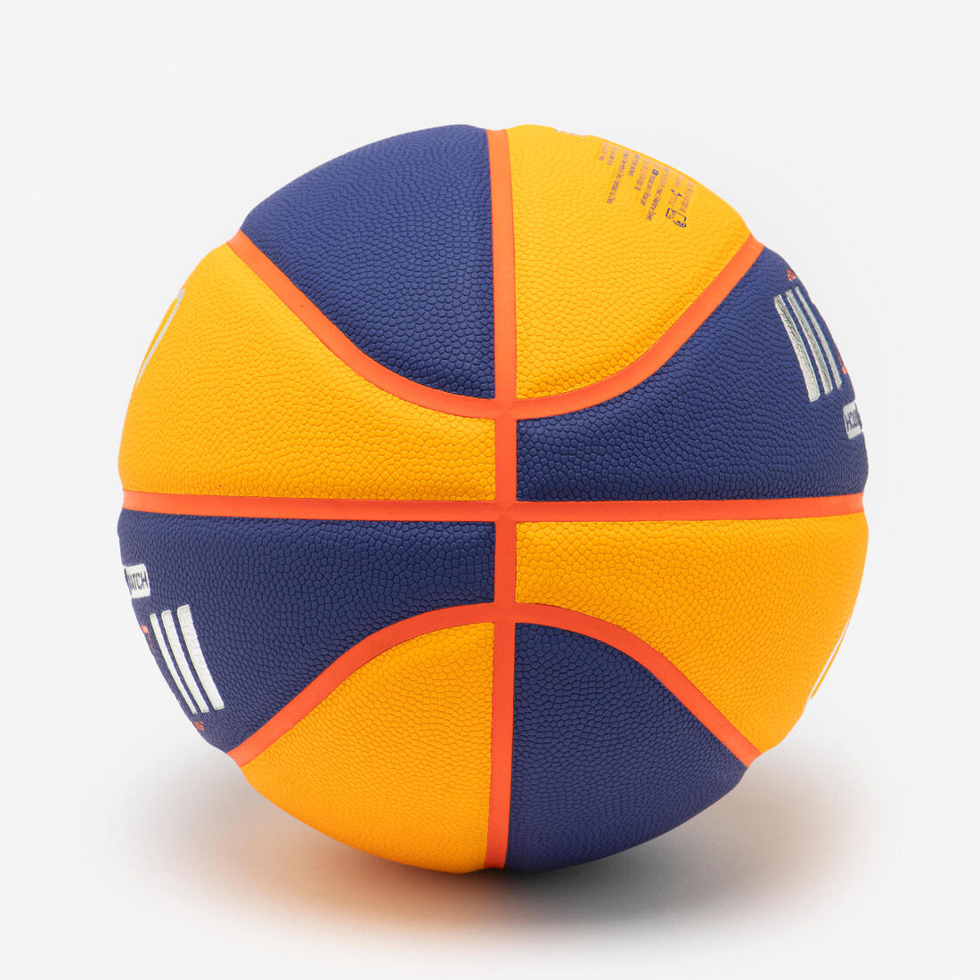Ballon de basketball 3x3 taille 6 - Bt500 bleu jaune