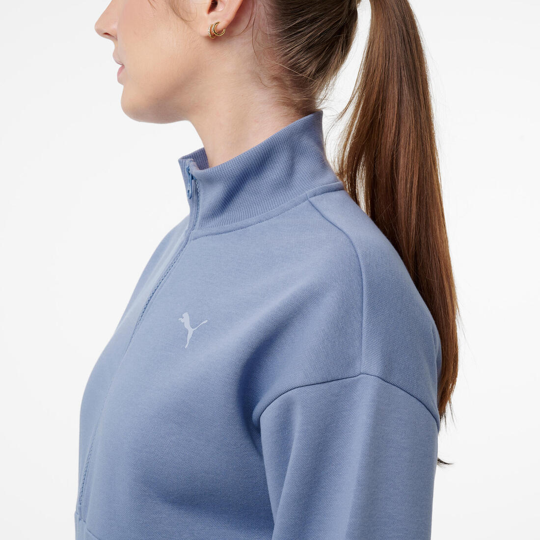 Sweat femme zippé, lavande