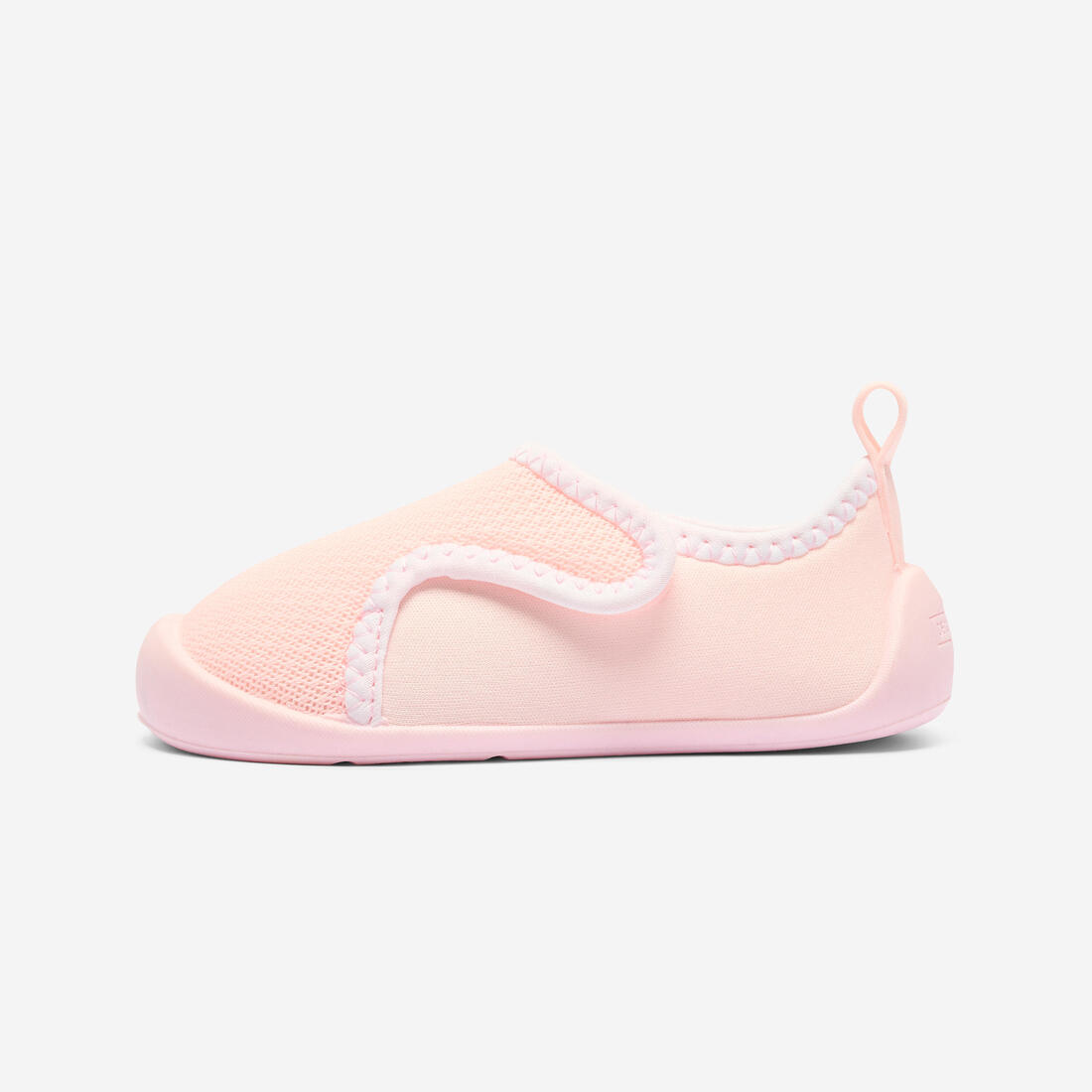 Chaussons à scratch respirants bébé, rose et