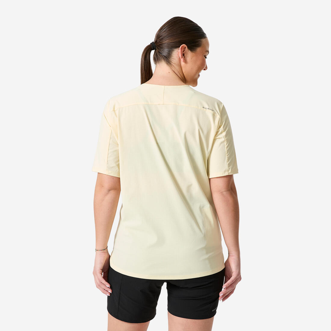 Maillot vélo VTT manches courtes respirant, 500 jaune