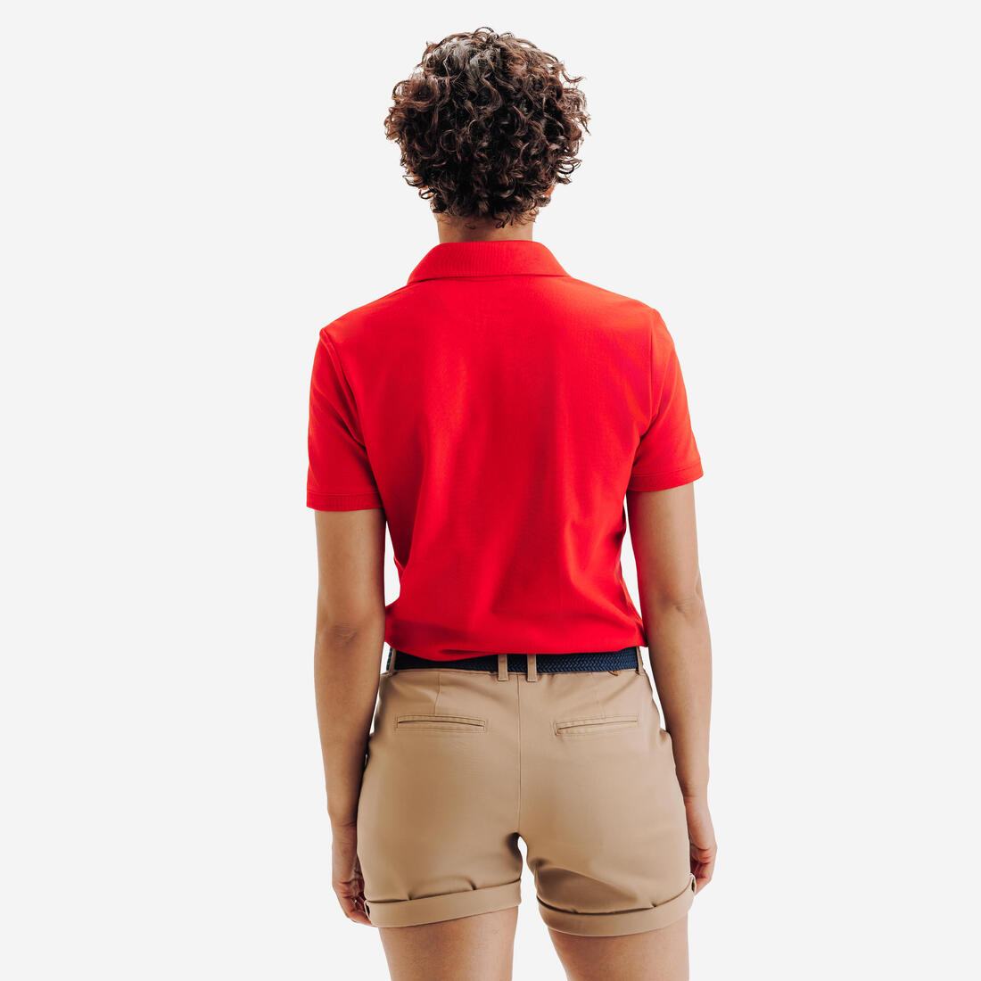 Polo golf en coton polyester manches courtes femme, MW500 beige clair