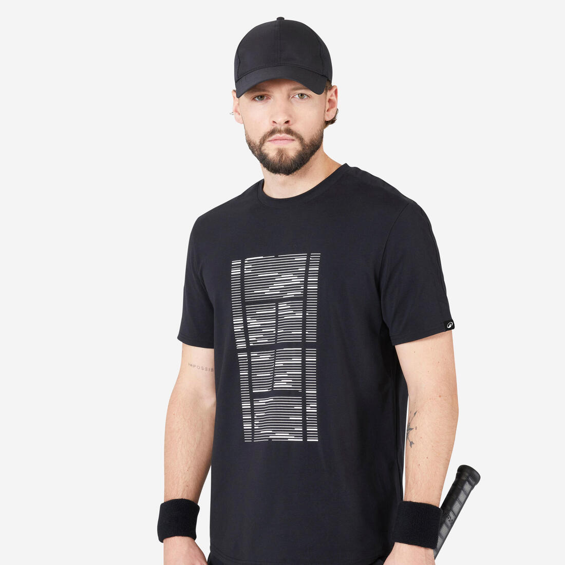 T-shirt de tennis homme - tts soft blanc cassé