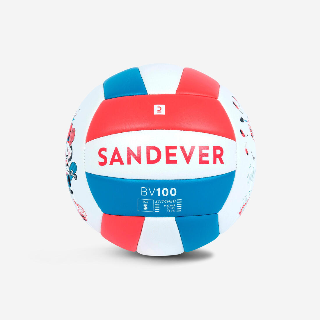 Ballon de Beach volley 100 Classic cousu Taille 3 Junior Vert Totem