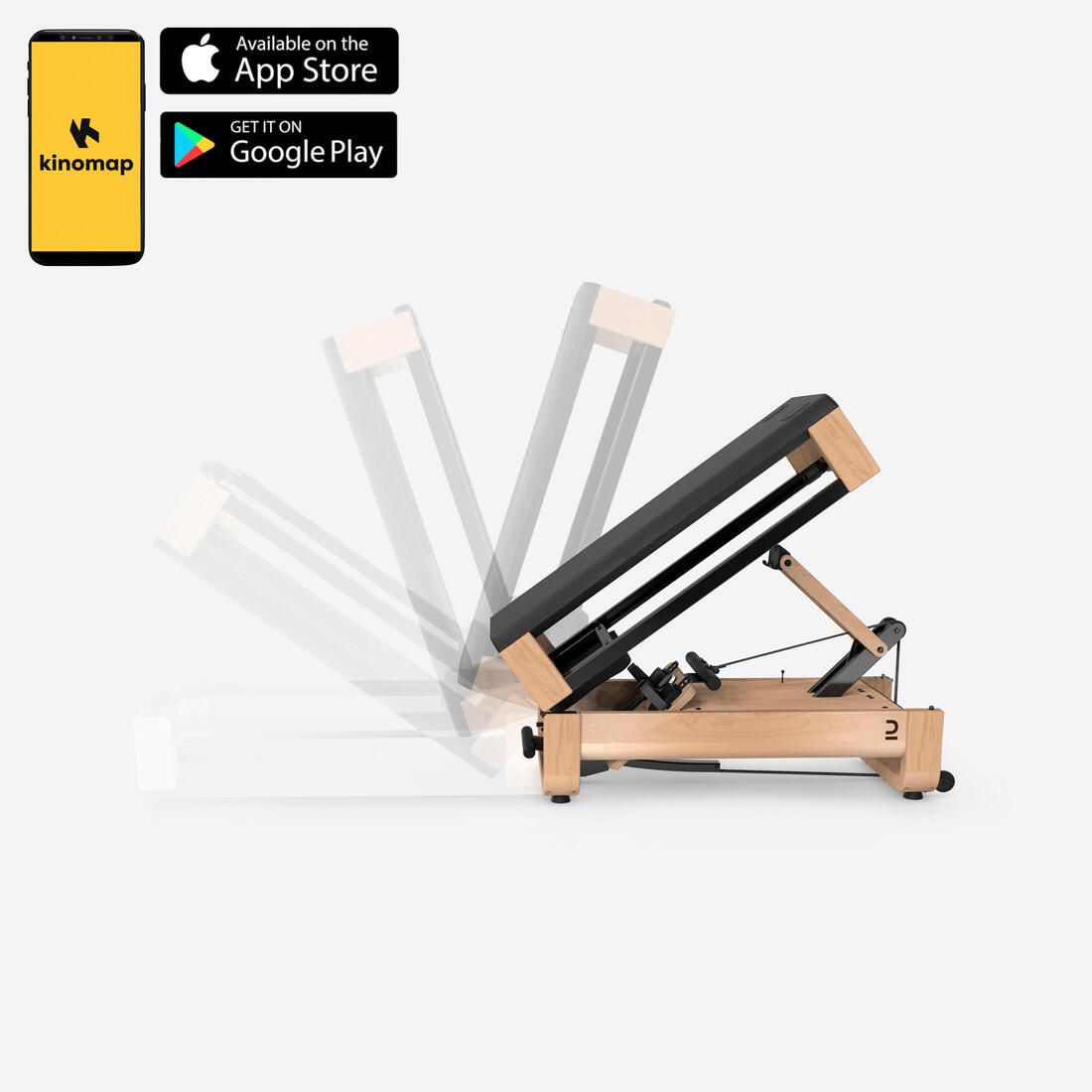 Rameur banc woodrower 3 en 1, auto-alimenté, connecté et garanti par Decathlon