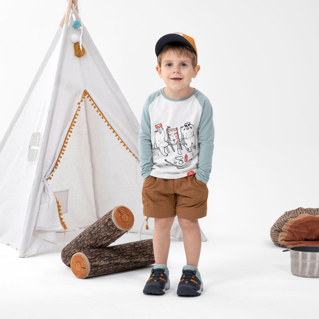 Pantalon de randonnée modulable enfant - MH500 KID 2-6 ANS