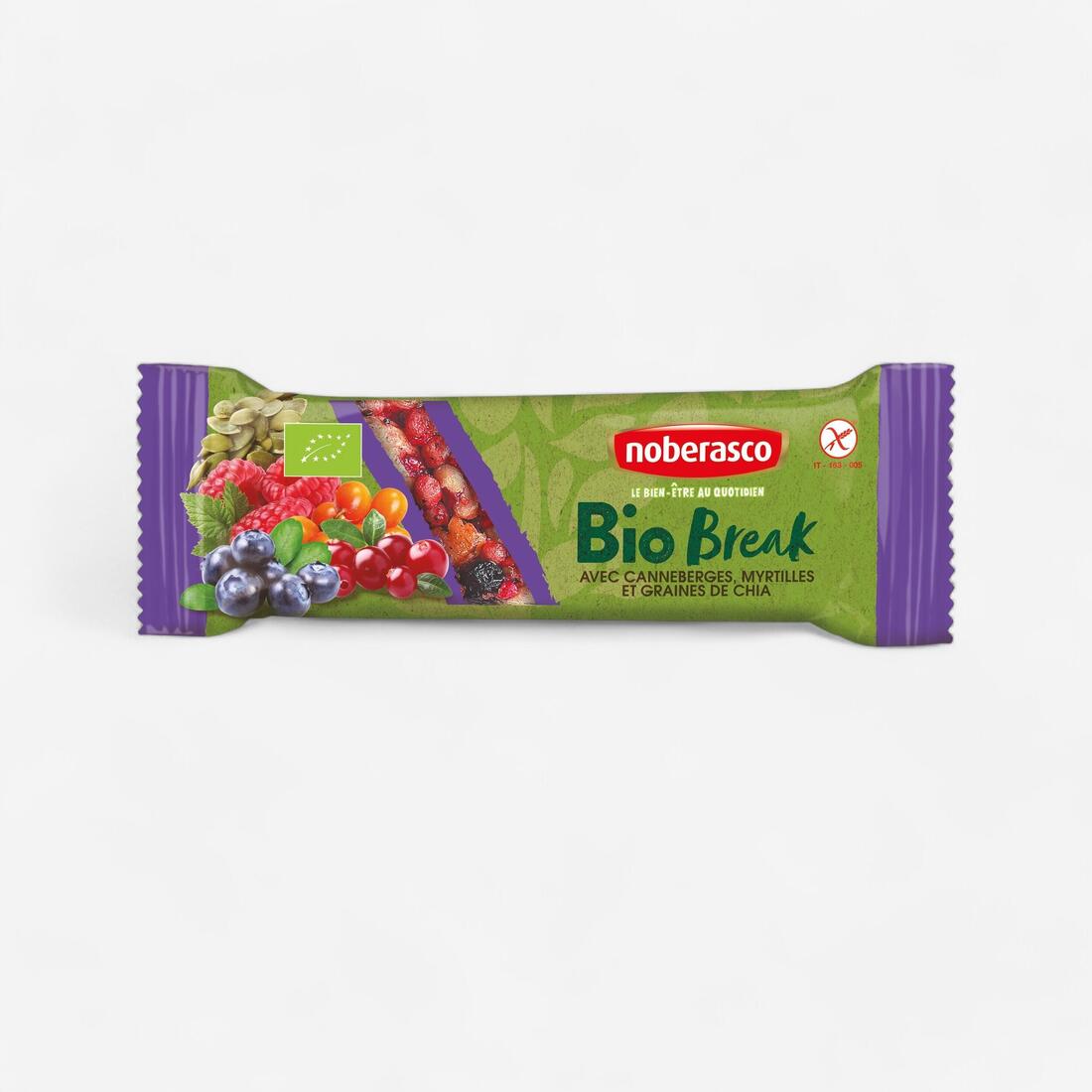 Barres de Fruits. canneberges, myrtilles, graines de chia, Bio et sans gluten