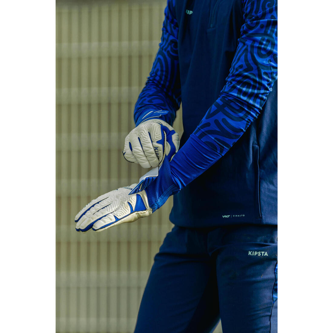 Gant de gardien F500 Viralto  Blanc/bleu Adulte