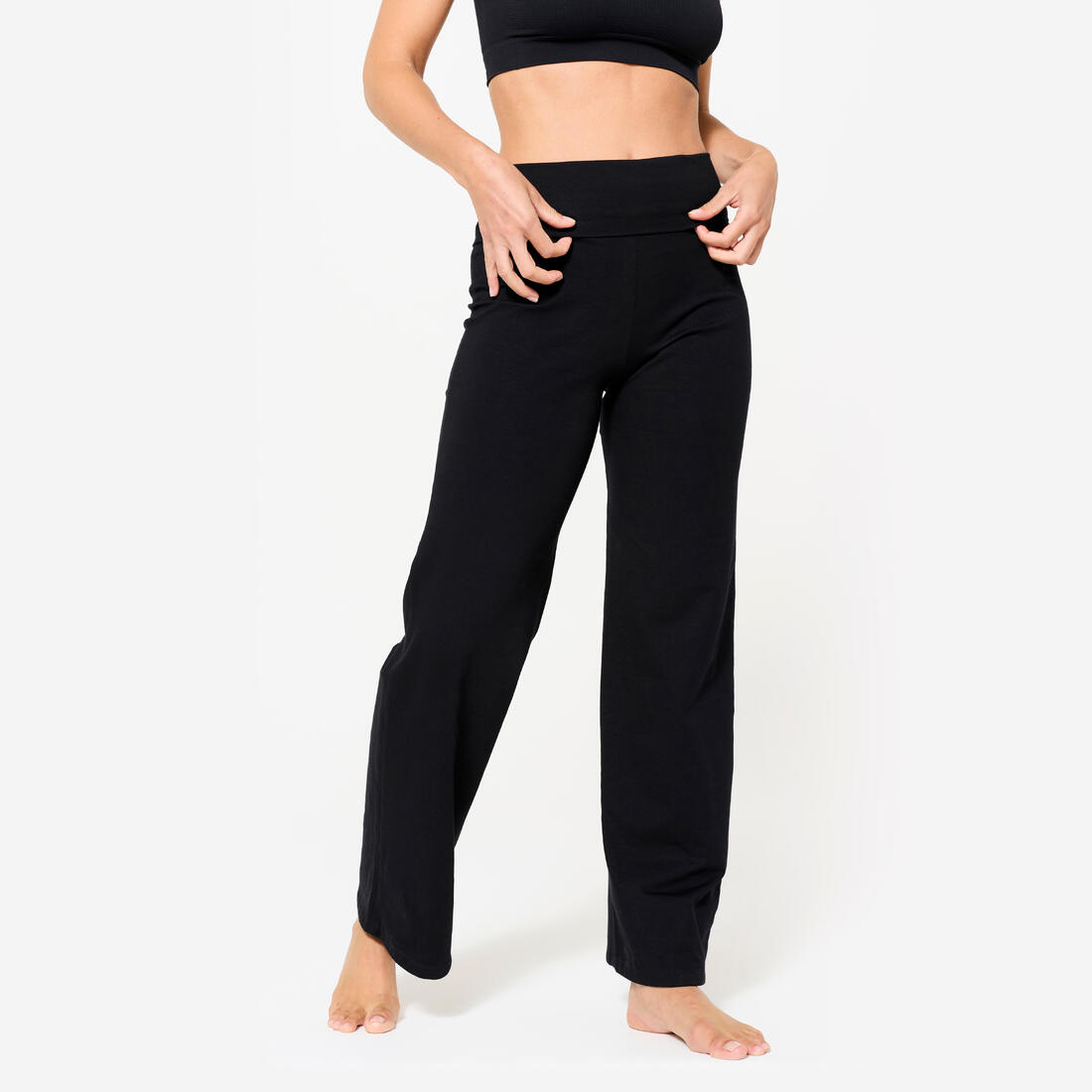Pantalon de yoga doux taille haute femme