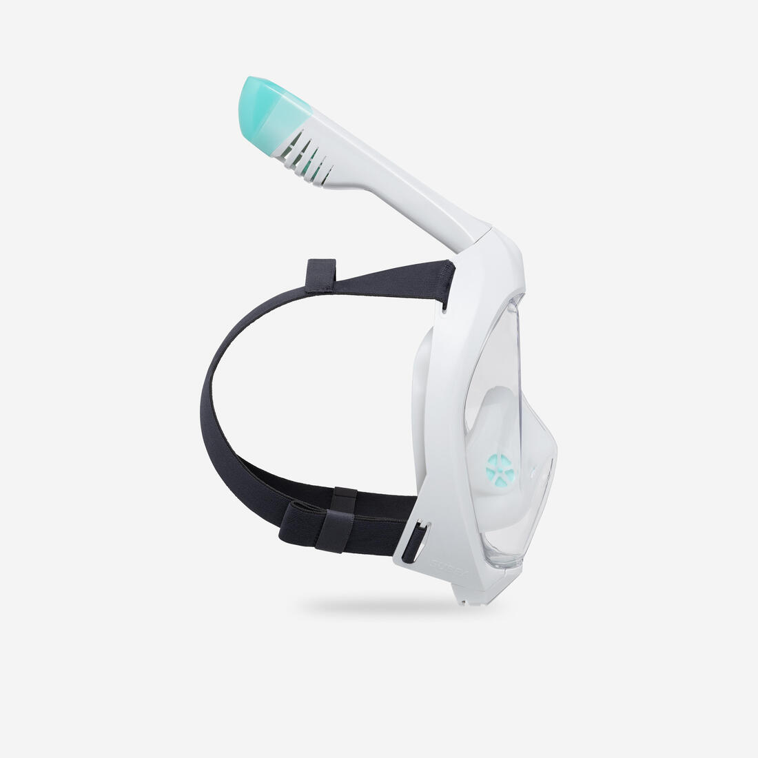 Masque easybreath snorkeling de surface adulte, gris -sans sac