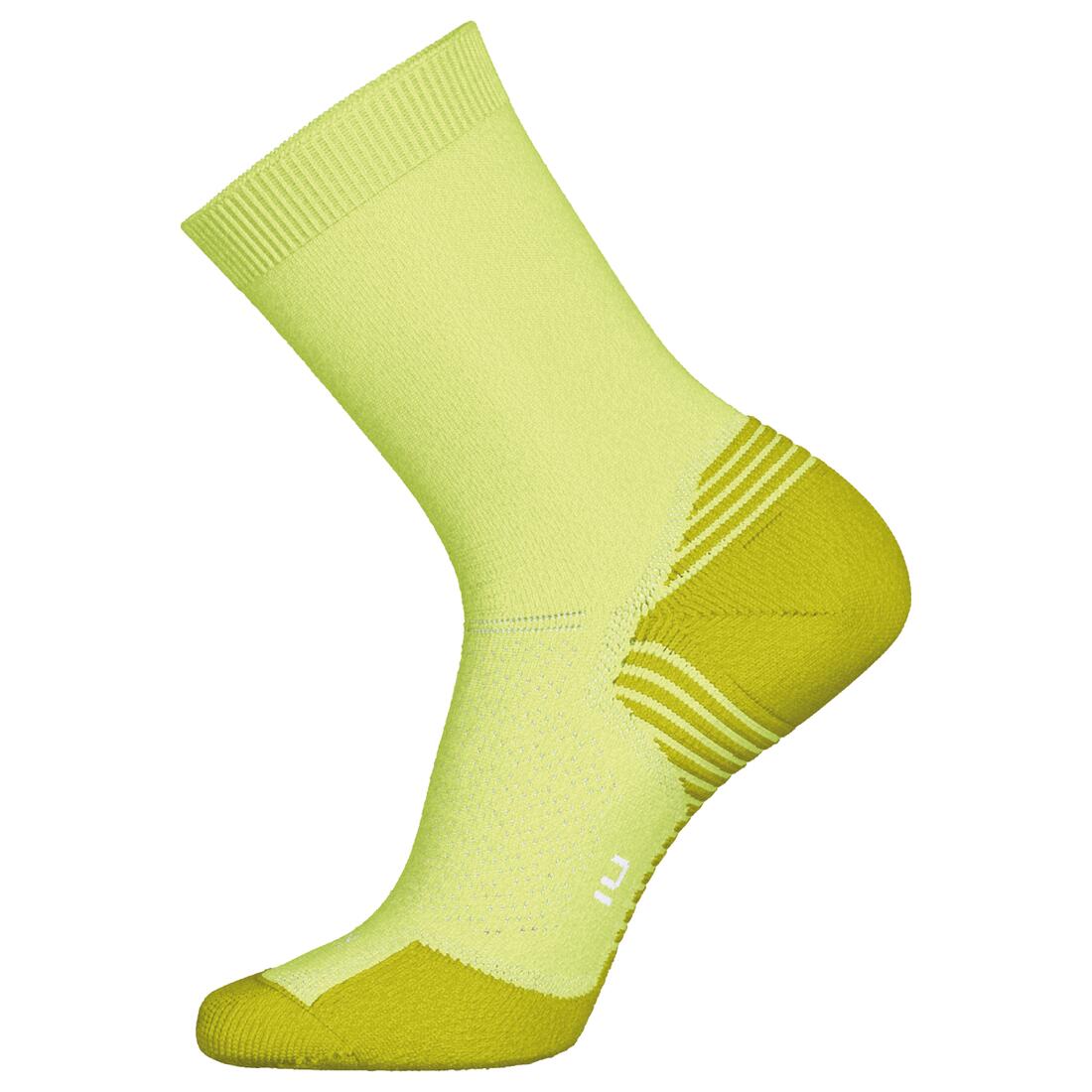Lot de 2 paires de chaussettes running mi-mollet épaisses, KIPRUN Core blanches