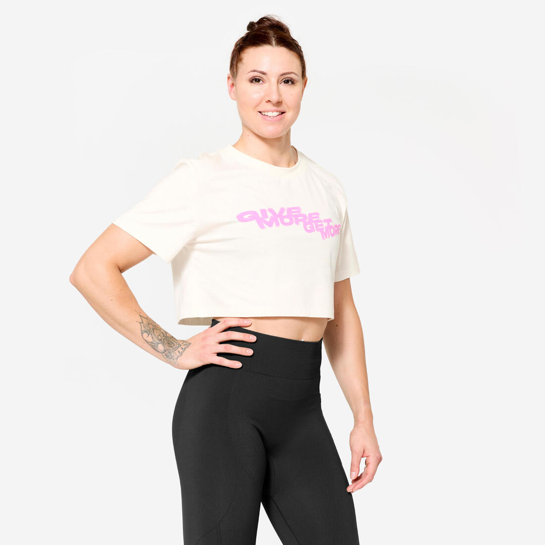 Crop top de musculation coupe ample femme