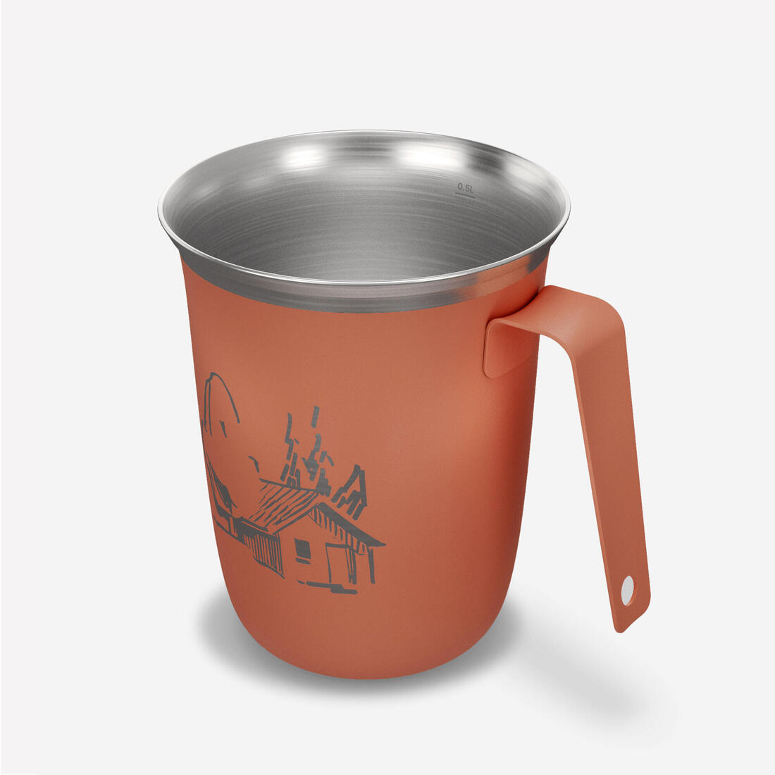 Tasse de camping 0,5L en acier inoxydable