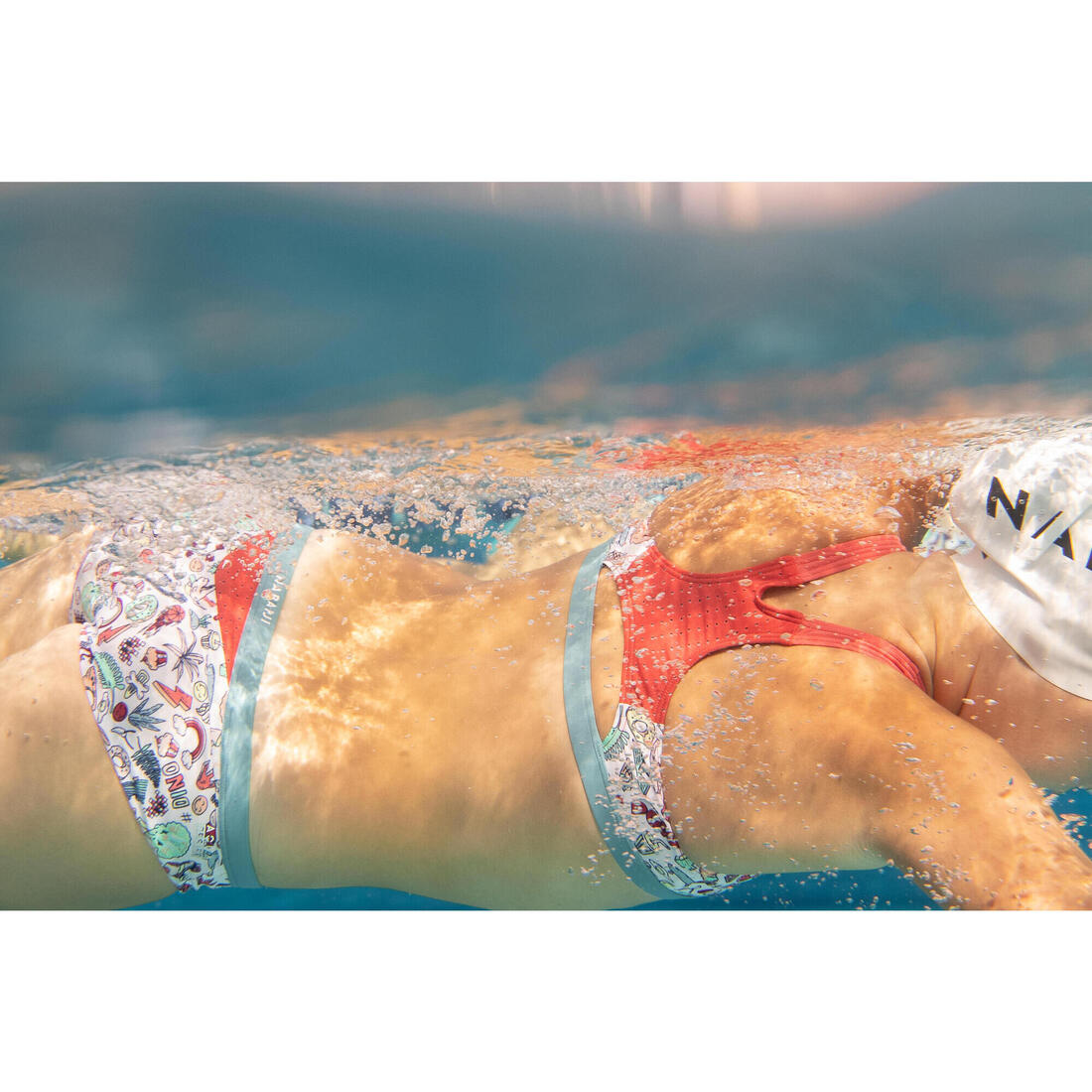 Bas de maillot de bain de natation fille Kamyleon Dino