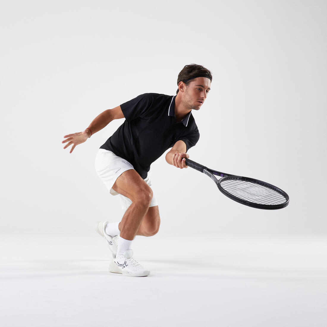 Polo tennis manches courtes Homme - Artengo DRY Marine