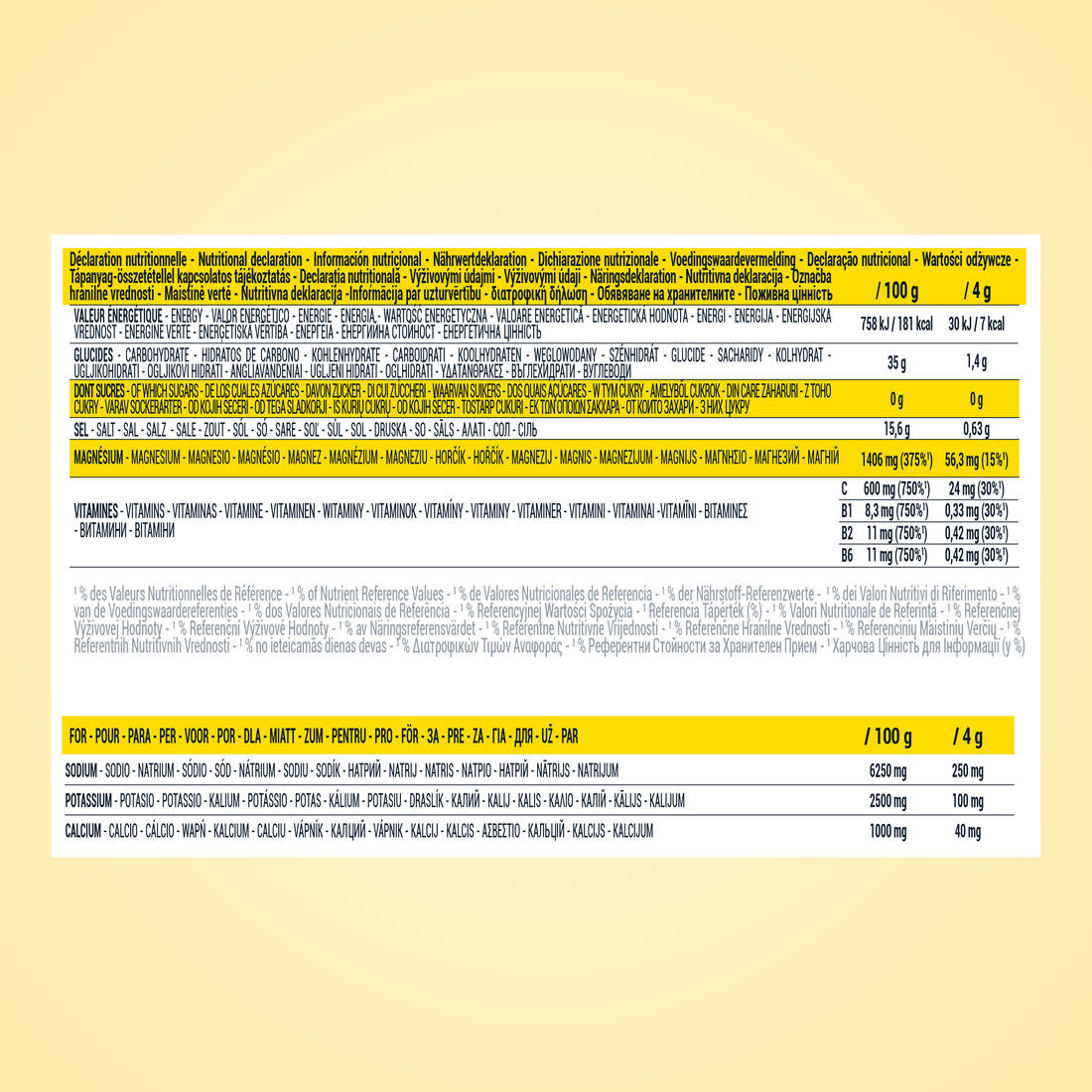 Boisson électrolytes sans sucre en tablettes effervescentes citron, x40