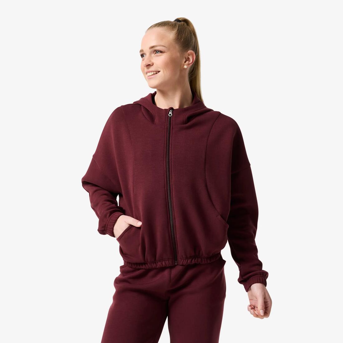 Veste à capuche de fitness manches longues femme