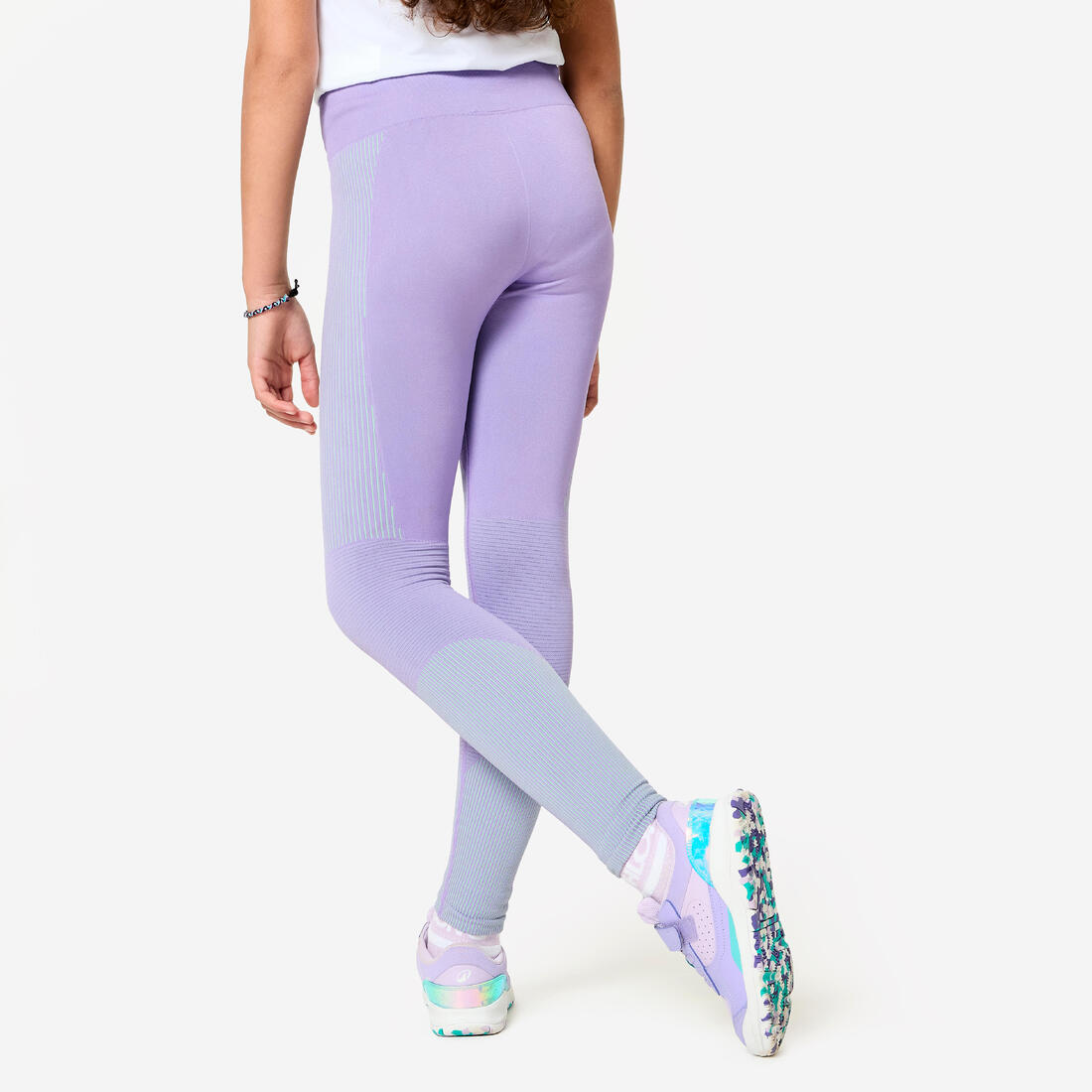 Legging de fitness sans couture fille, rose et vert