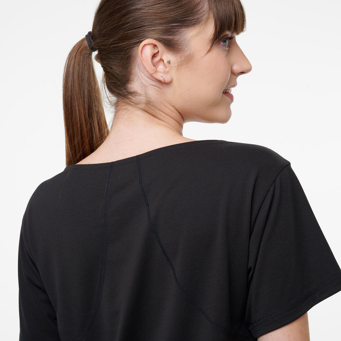 T-shirt ample de fitness femme, rose pâle