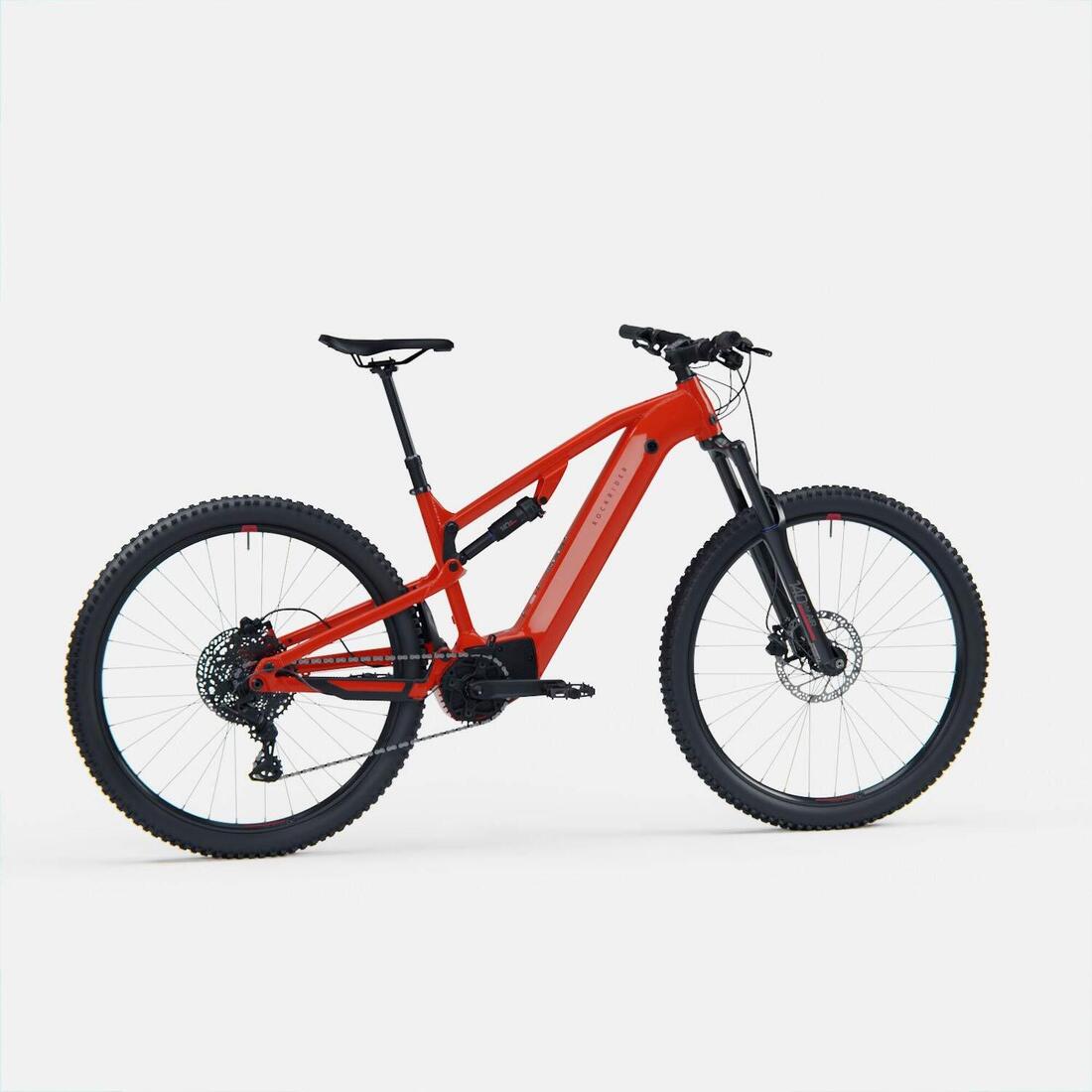Vélo VTT électrique tout suspendu 29" - E-EXPL 520 S Rouge vif