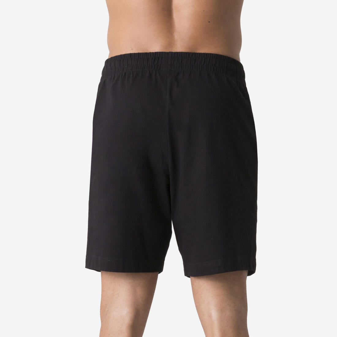 Short en coton pour homme, noir