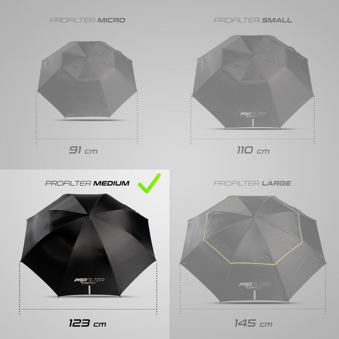 Parapluie de golf taille Medium UPF50+, Profilter