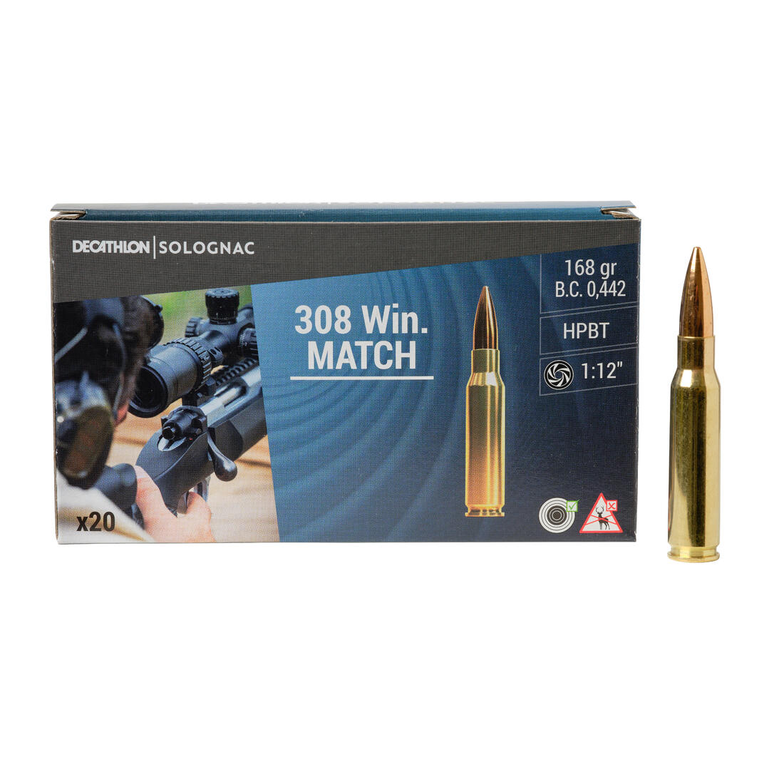 MUNITION DE TIR SPORTIF 308 WINCHESTER HPBT MATCH X 20 q