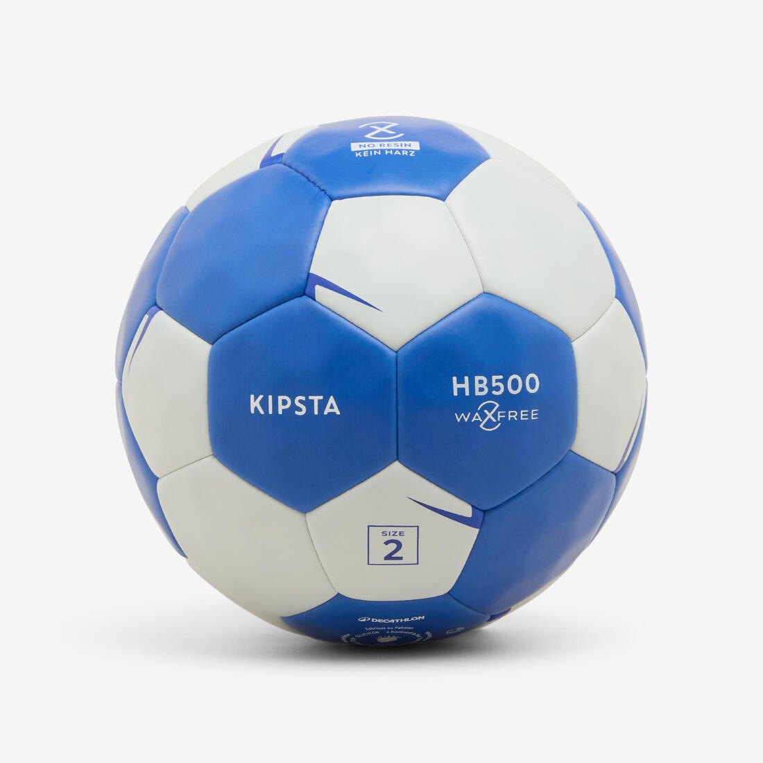 Ballon de handball sans résine taille 2 - Waxfree Ultragrip bleu / blanc