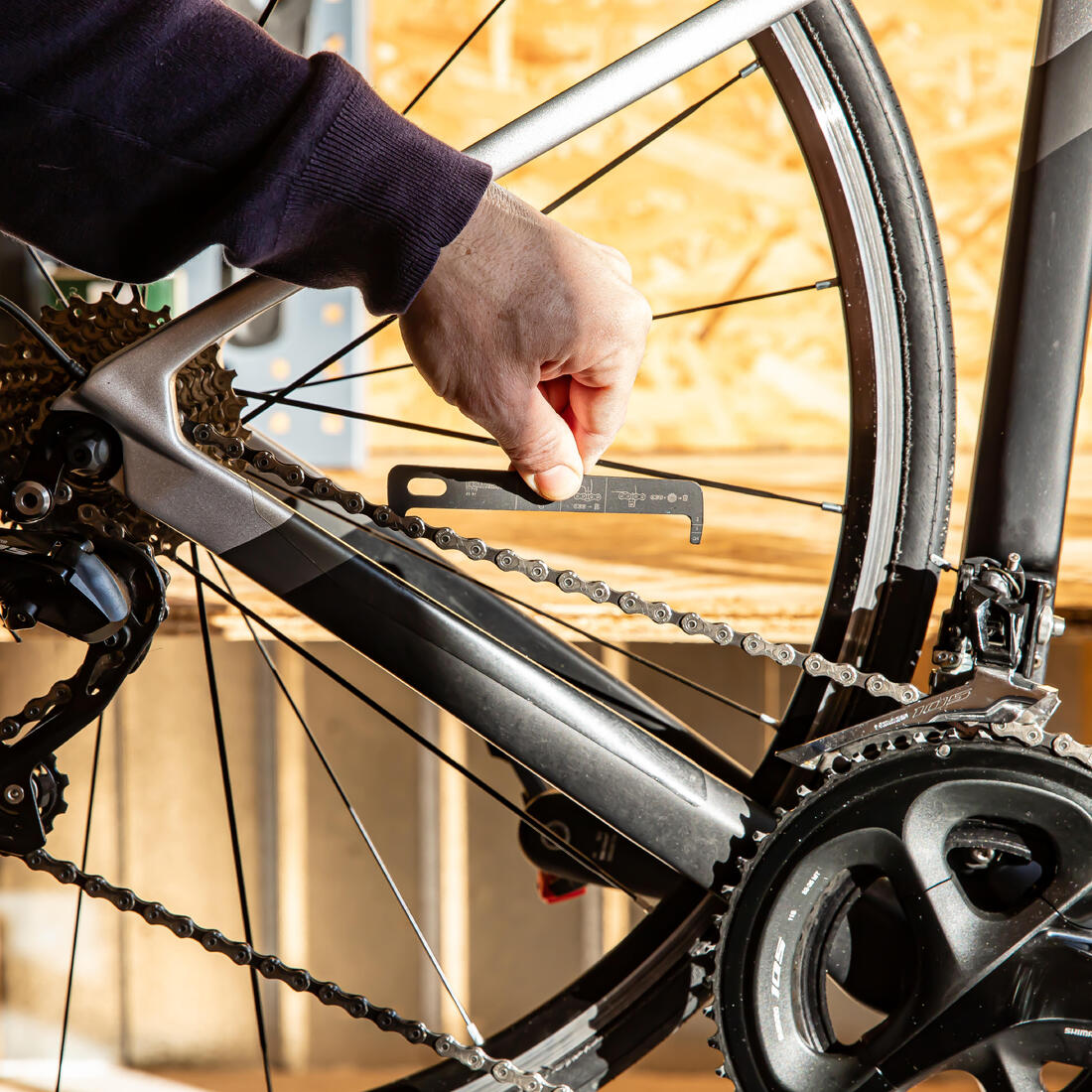 Testeur d'usure de chaine velo