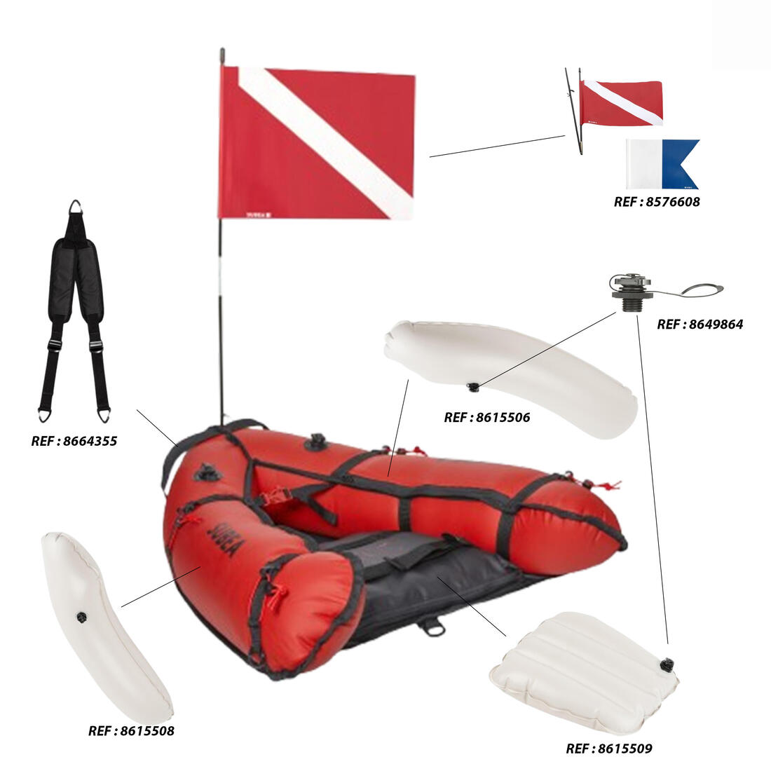 PLANCHE DE CHASSE SOUS-MARINE GONFLABLE SUBEA