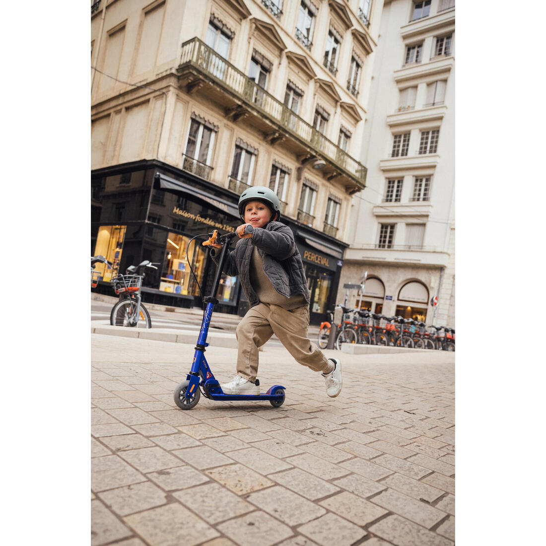 Trottinette enfant play 5 avec frein - Blanche Violette