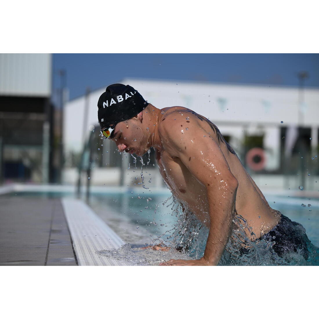 Lunettes de natation Taille Unique - Bfit blanches verres miroirs