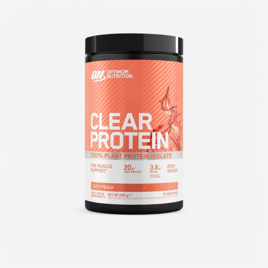 Optimum nutrition clear protein 100% plant protein isolate - juicy peach 280g