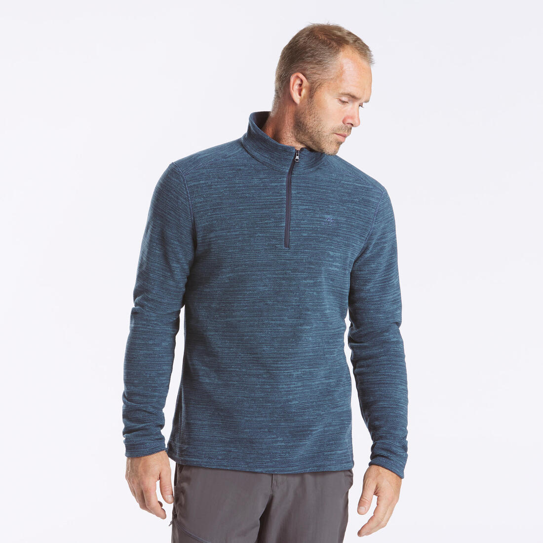 Polaire de randonnée montagne homme, MH100 demi zip