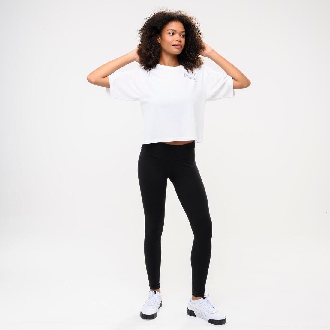 T-shirt en coton court à manches courtes femme