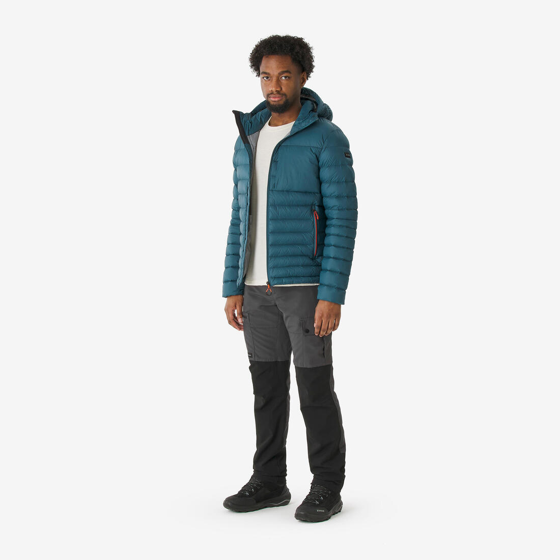 Doudoune à capuche en duvet de trek montagne - mt500 -10 °c - homme