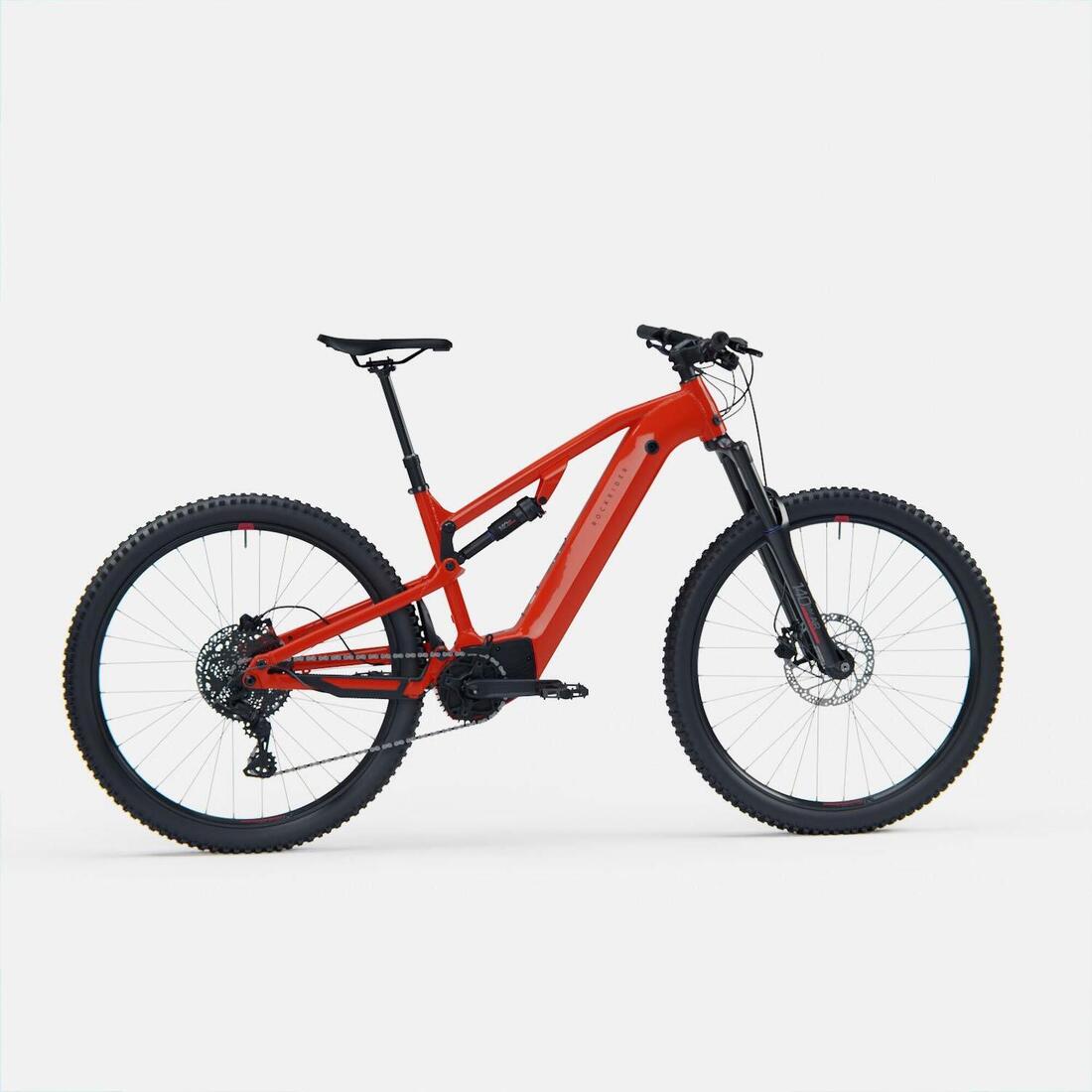 Vélo VTT électrique tout suspendu 29" - E-EXPL 520 S Rouge vif
